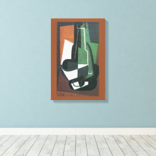 Wine Carafe Bottle by Juan Gris, Vintage Cubism Canvas Print