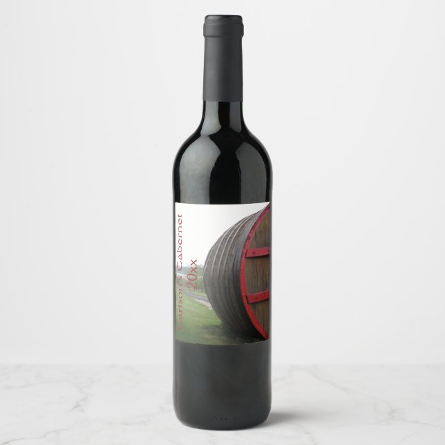 Wine Cask Design Wine Label (Front)
