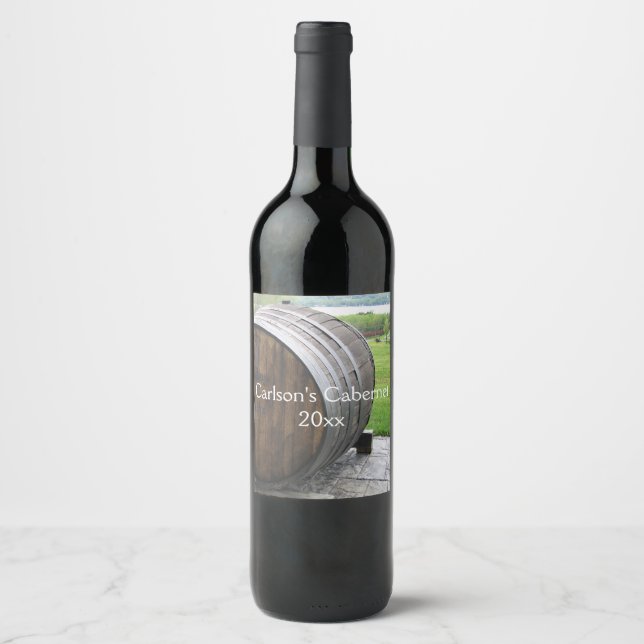 Wine Cask Design Wine Label (Front)