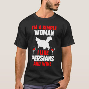 Wine Cat Persian T-Shirt