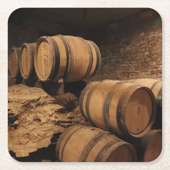 Wine Cave Square Paper Coaster (Front)