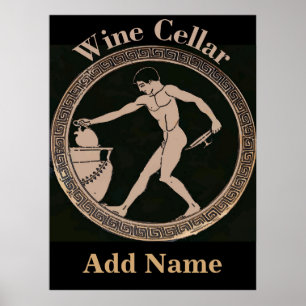 Wine Cellar Ancient Man add name, Poster