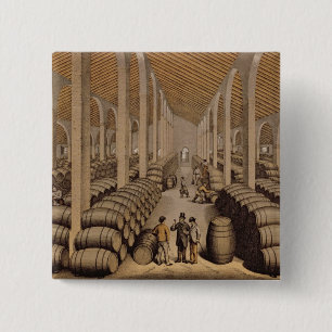 Wine Cellar at Jerez de la Frontera 15 Cm Square Badge