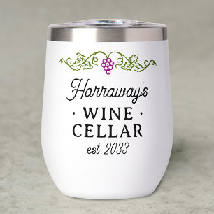 Wine Cellar Purple Grapes Personalised Name Date