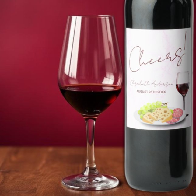 Wine & Charcuterie Bridal Shower Label (Creator Uploaded)