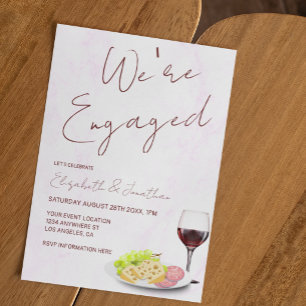 Wine & Charcuterie Engagement Party Invitation