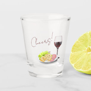 Wine & Charcuterie Engagement Party Shot Glass