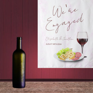 Wine & Charcuterie Engagement Party Tapestry