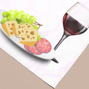 Wine & Charcuterie Tea Towel