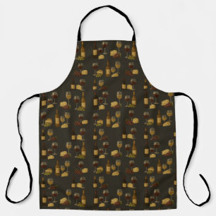 Wine, Cheese, and Grapes by Natasha Us Apron