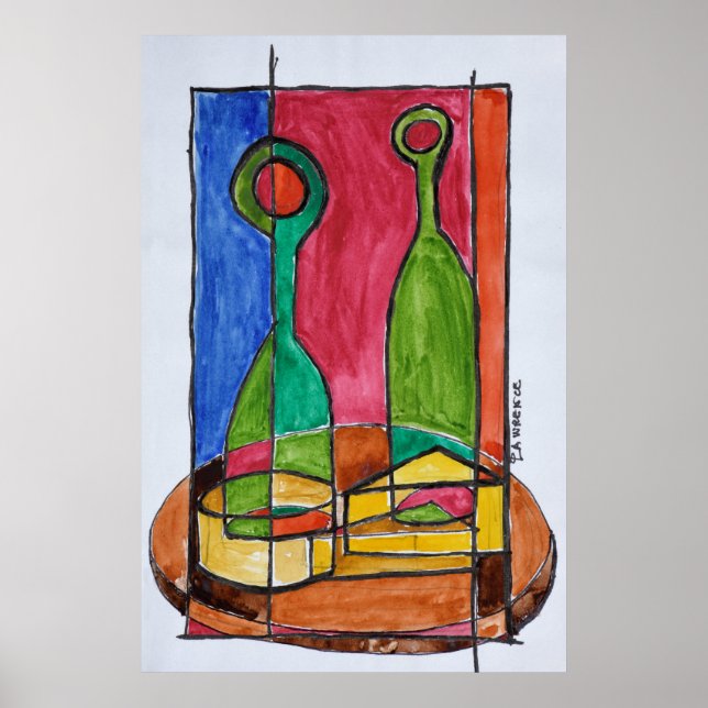 Wine, Cheese & Baguette Lunch | Paris, France Poster (Front)
