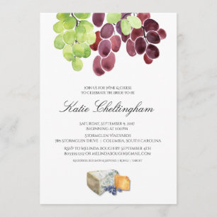 Wine & Cheese Bridal Shower Invitation 5x7