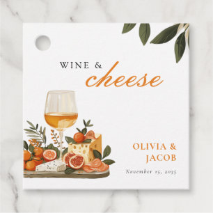 Wine & Cheese Engagement Party Favour Tags