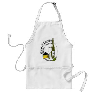 Wine Cheese Friends Standard Apron