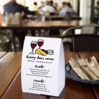 Wine & Cheese Happy Hour Menu CUSTOM