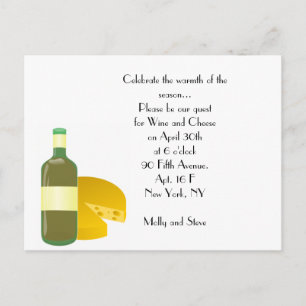 Wine & Cheese Invitation Postcard