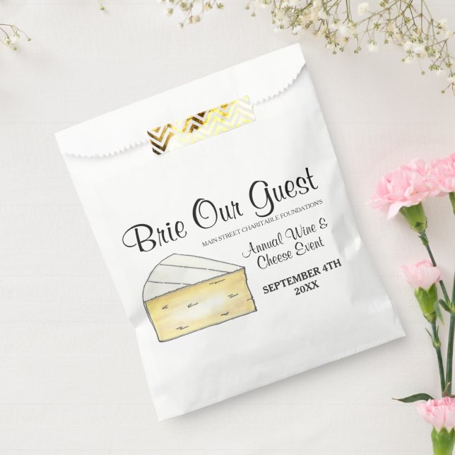 Wine Cheese Tasting Cocktail Party Brie Our Guest Favour Bags (Sealed)