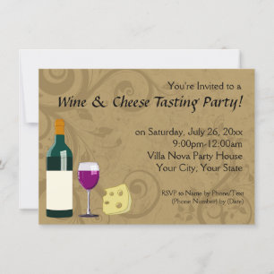 Wine & Cheese Tasting Party Invitations
