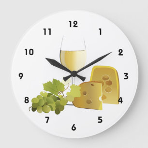 Wine & Cheese Wall Clock