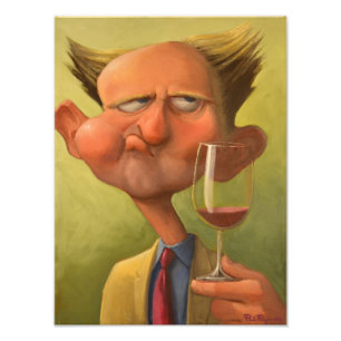 Wine Chewing Sommelier Photo Print