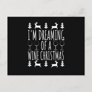 Wine Christmas Postcard