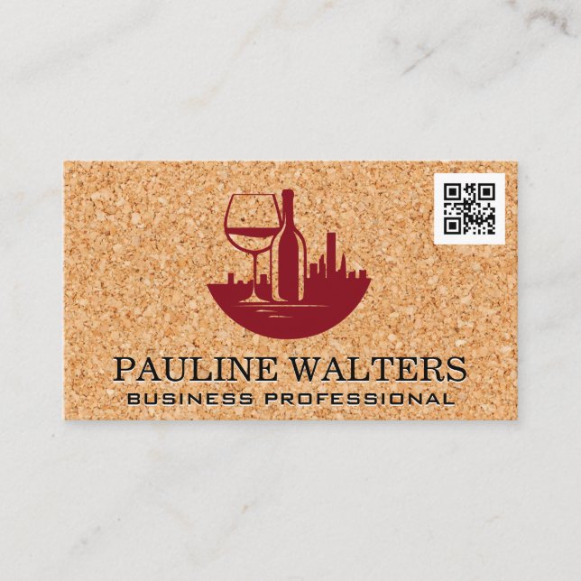 Wine City Downtown Logo | Cork Business Card (Front)