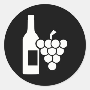 wine classic round sticker