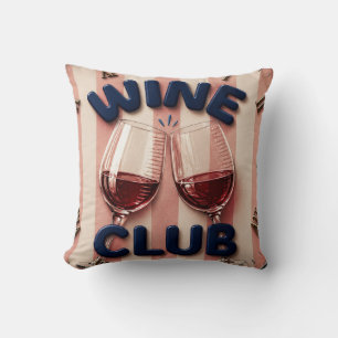 Wine Club Cheers Wine Rustic Winery Bar Cushion