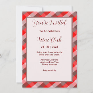 Wine Club Invitation 