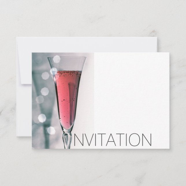 Wine Cocktail Party Invitation Vip Invitation (Front)