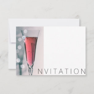 Wine Cocktail Party Invitation Vip Minimalism
