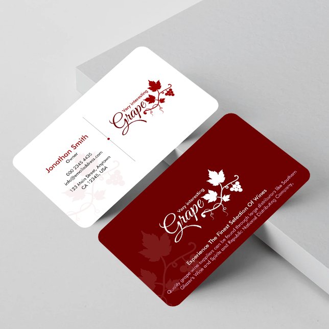 Wine Company, Grape wine suppliers, Wine Business Card (Creator Uploaded)