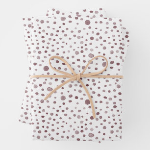 Wine Confetti Watercolor Dots Wrapping Paper