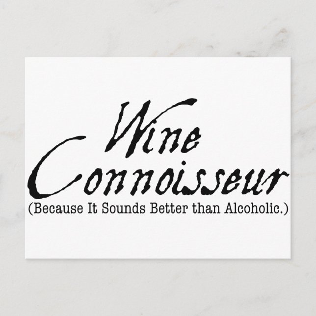 wine connoisseur postcard (Front)