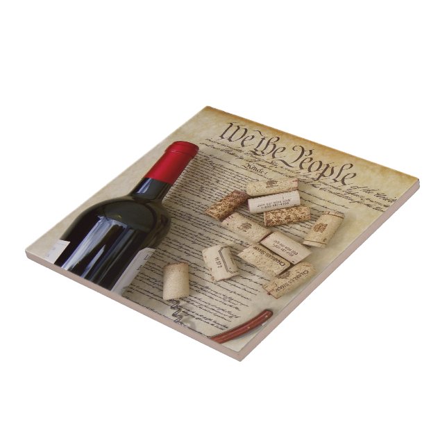 Wine & Constitution Ceramic Tile! Tile (Side)