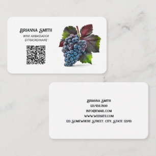 Wine Consultant Custom QR Business Card