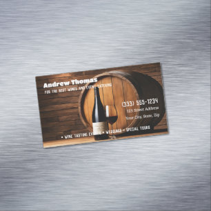 Wine Consultant Liquor Store Magnetic Business Card