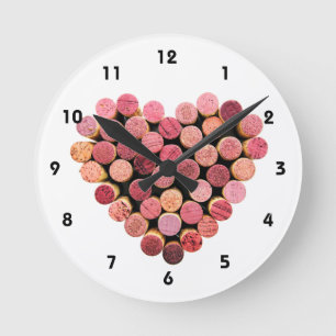 Wine Cork Heart Clock