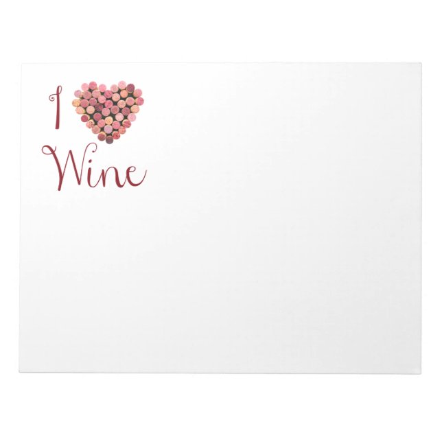 Wine Cork Heart Notepad (Front)