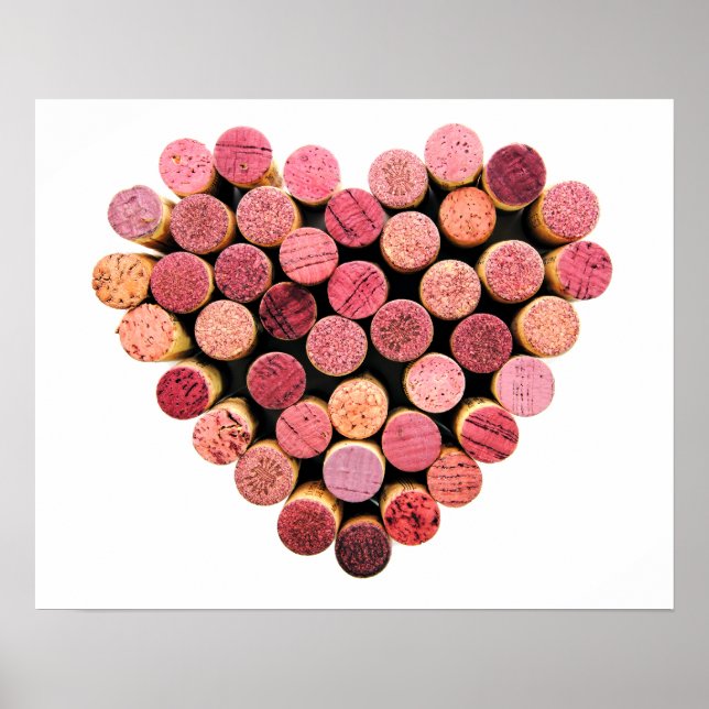 Wine Cork Heart Poster (Front)