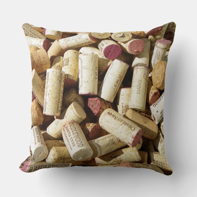 Wine Cork Pillow! Cushion (Front)