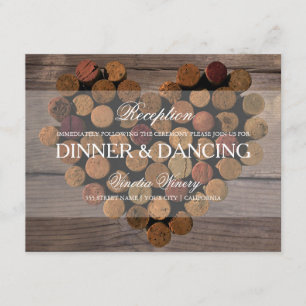 Wine Cork Rustic Reception Card