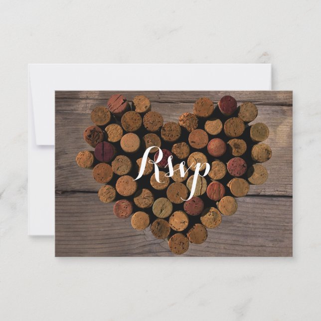 Wine Cork style#2 RSVP and Menu Card (Front)