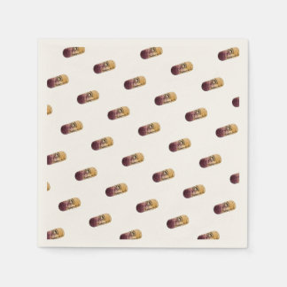 Wine-cork watercolor napkin