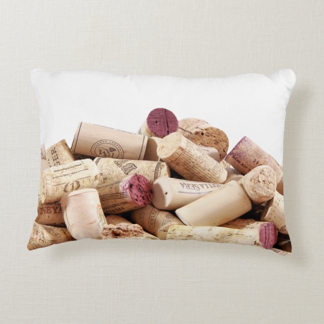 Wine Corks Accent Pillow (Back)