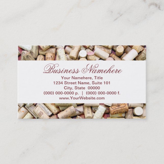 Wine Corks Business Cards (Front)