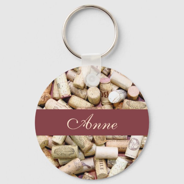 Wine Corks Custom Keychain (Front)