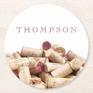 Wine Corks Custom Paper Coasters