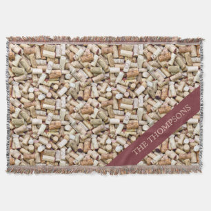 Wine Corks Custom Throw Blanket