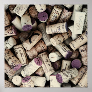 Wine Corks kitchen poster